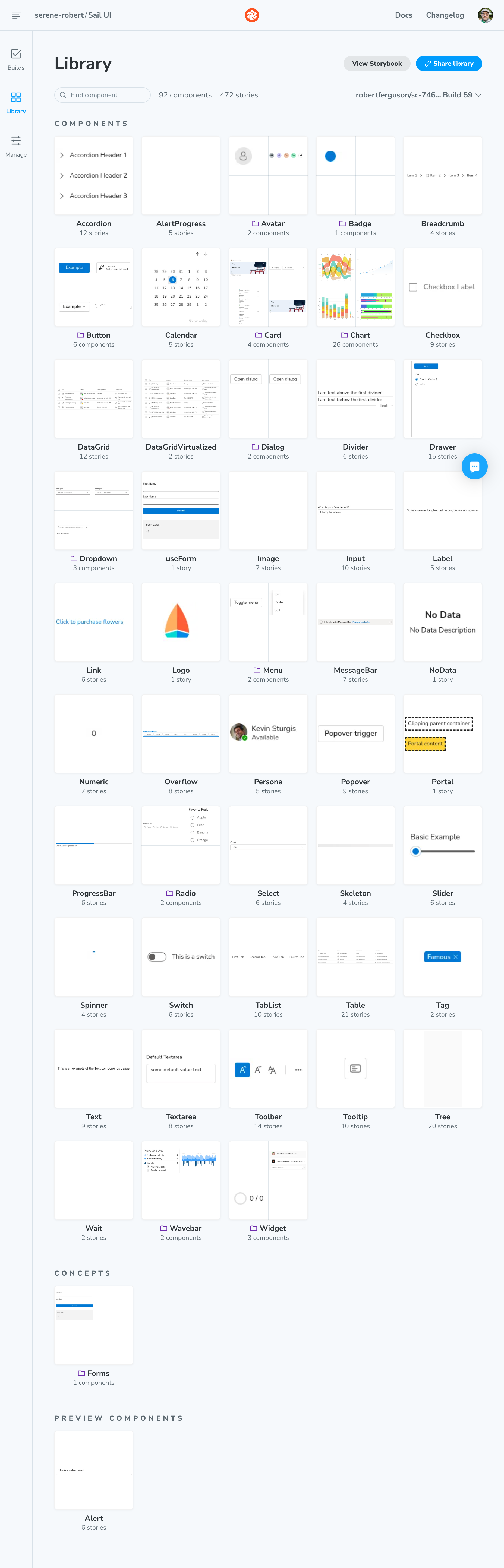 the Sail UI component library